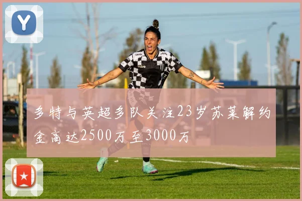 多特与英超多队关注23岁苏莱解约金高达2500万至3000万